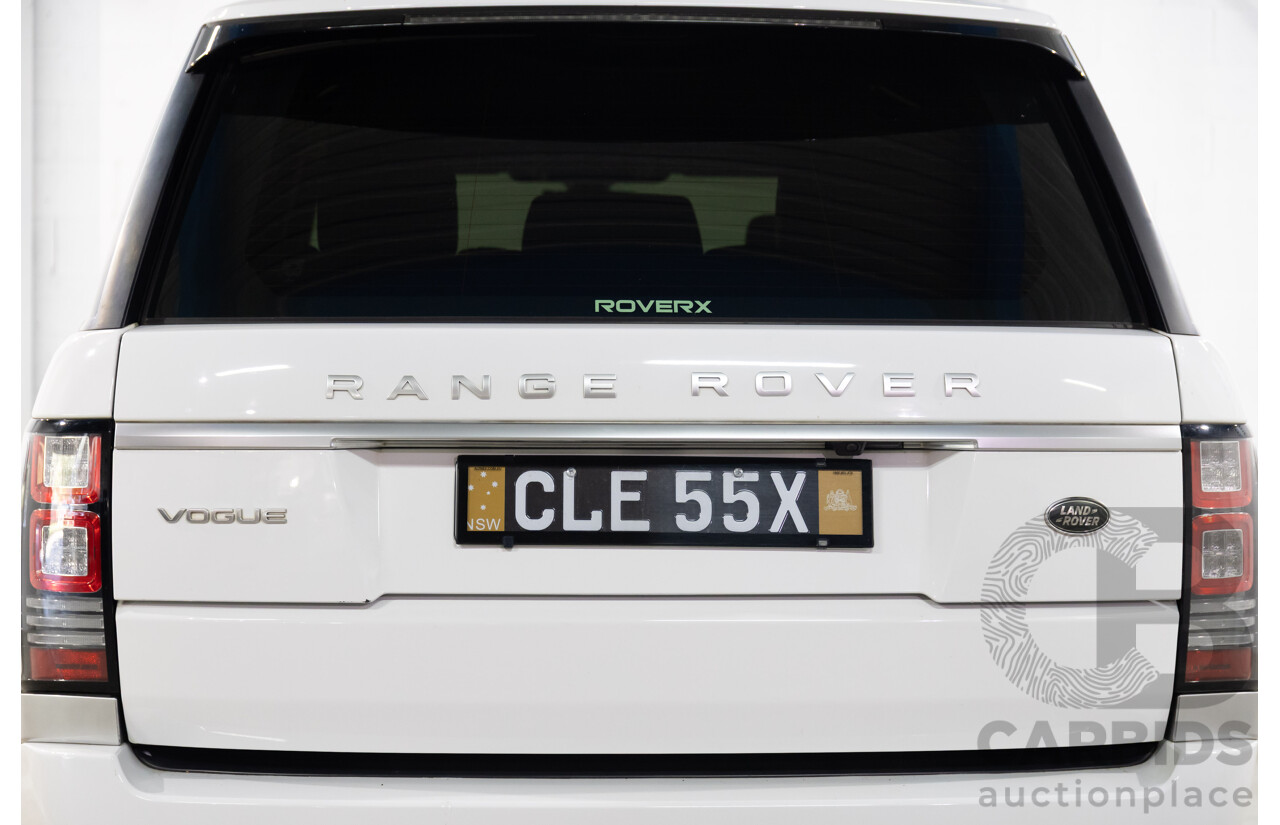 6/2014 Land Rover Range Rover Vogue TDV6 LG MY14.5 4d Wagon Fuji White Twin Turbo Diesel V6 3.0L
