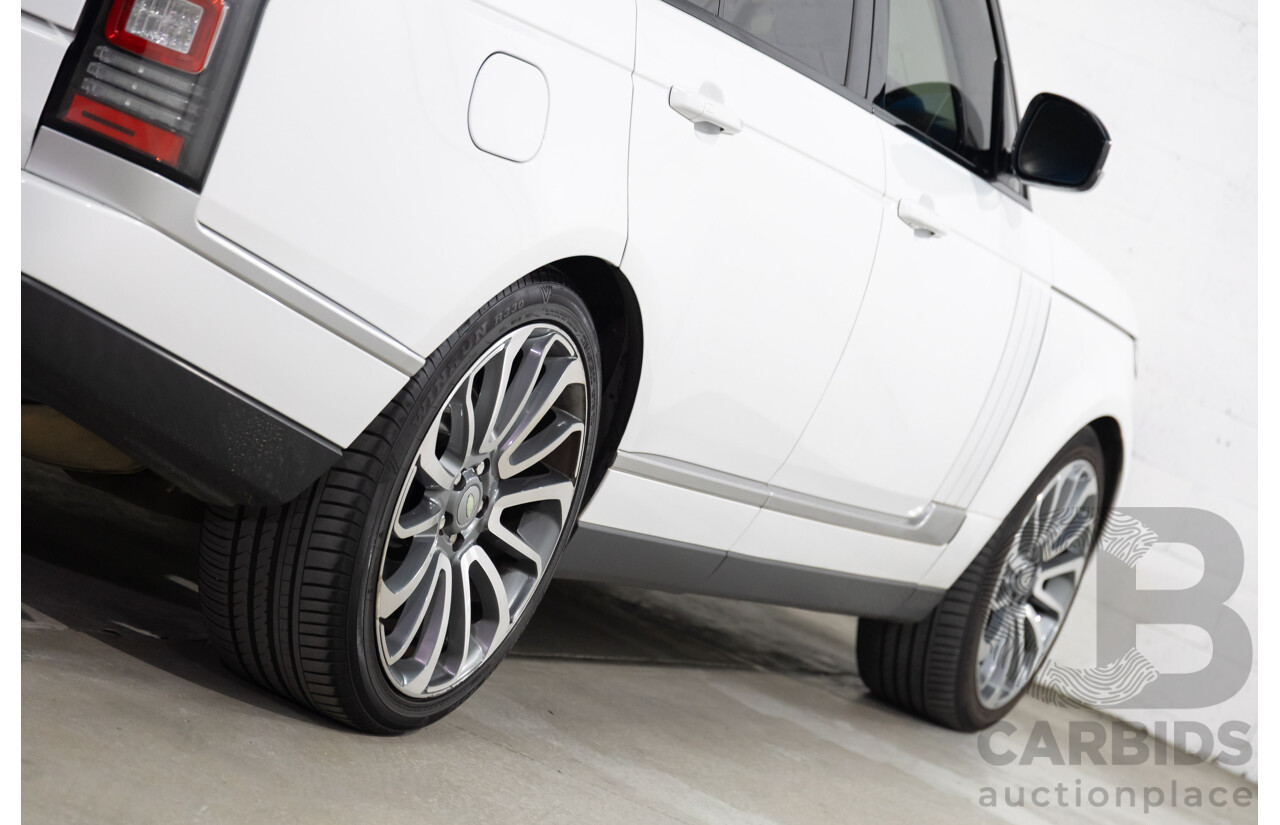 6/2014 Land Rover Range Rover Vogue TDV6 LG MY14.5 4d Wagon Fuji White Twin Turbo Diesel V6 3.0L