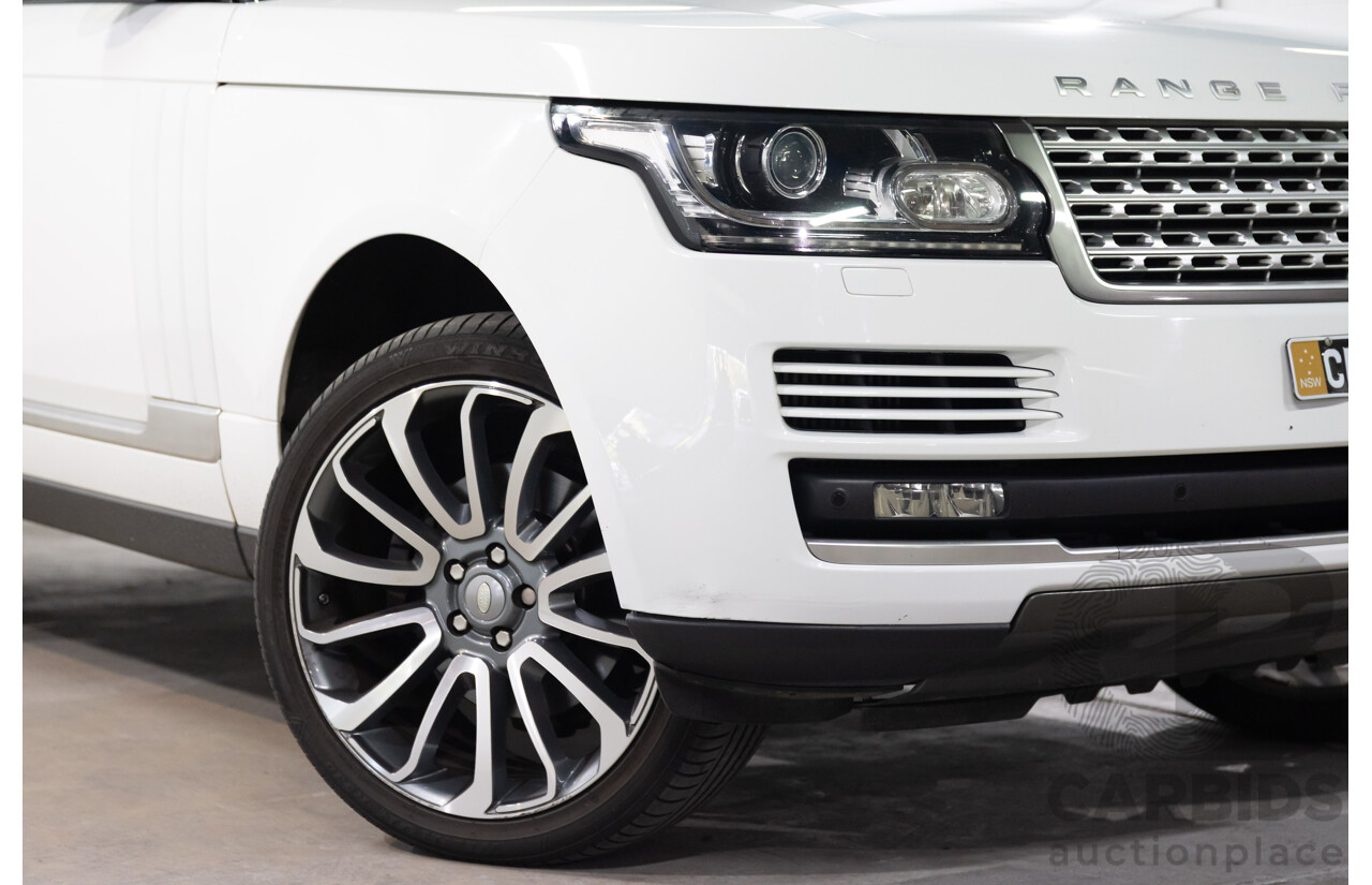 6/2014 Land Rover Range Rover Vogue TDV6 LG MY14.5 4d Wagon Fuji White Twin Turbo Diesel V6 3.0L