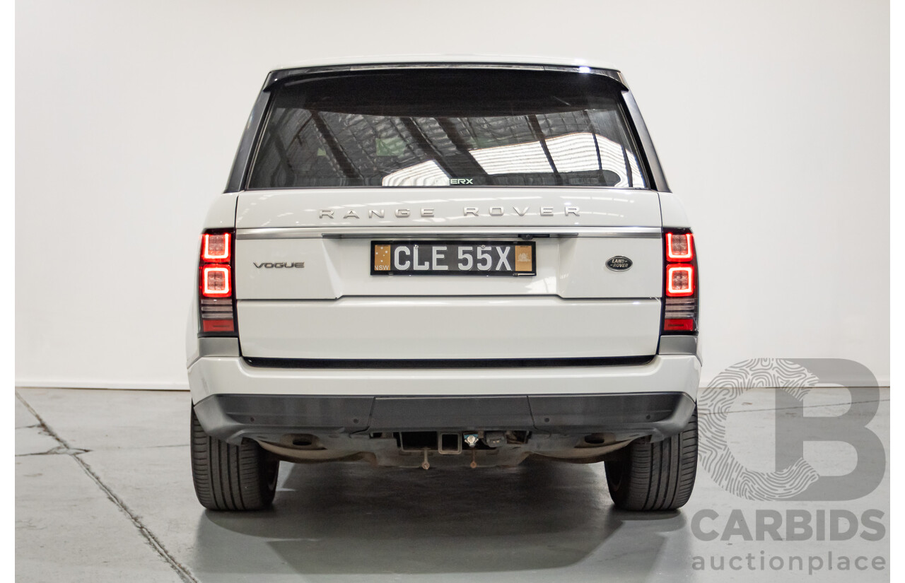 6/2014 Land Rover Range Rover Vogue TDV6 LG MY14.5 4d Wagon Fuji White Twin Turbo Diesel V6 3.0L