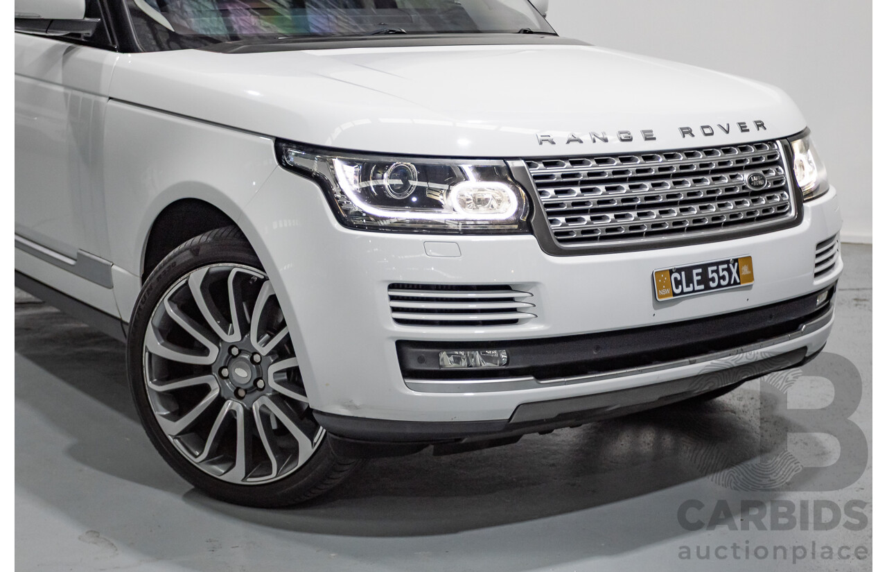 6/2014 Land Rover Range Rover Vogue TDV6 LG MY14.5 4d Wagon Fuji White Twin Turbo Diesel V6 3.0L