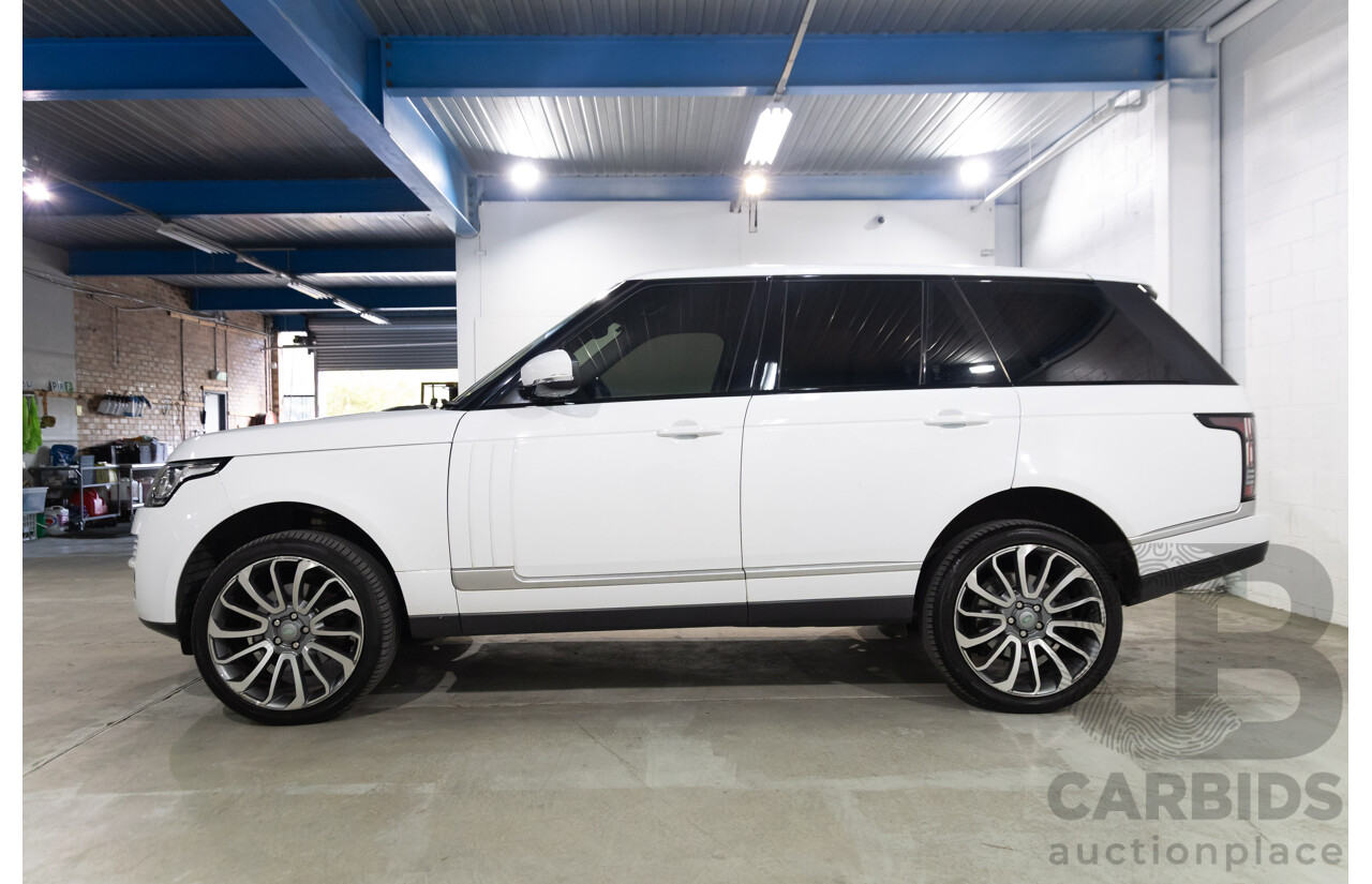 6/2014 Land Rover Range Rover Vogue TDV6 LG MY14.5 4d Wagon Fuji White Twin Turbo Diesel V6 3.0L