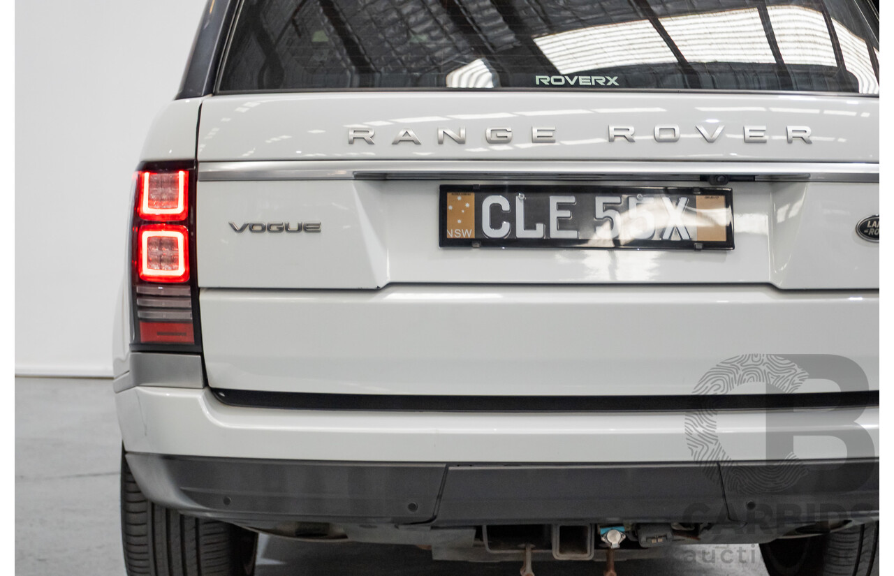 6/2014 Land Rover Range Rover Vogue TDV6 LG MY14.5 4d Wagon Fuji White Twin Turbo Diesel V6 3.0L