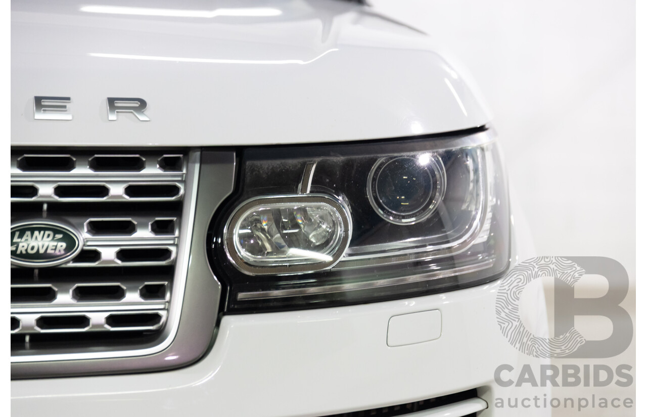 6/2014 Land Rover Range Rover Vogue TDV6 LG MY14.5 4d Wagon Fuji White Twin Turbo Diesel V6 3.0L