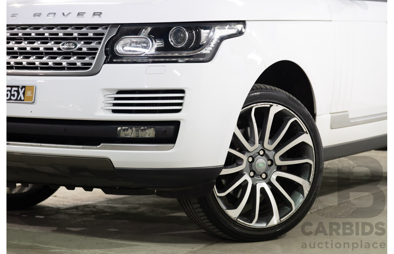 6/2014 Land Rover Range Rover Vogue TDV6 LG MY14.5 4d Wagon Fuji White Twin Turbo Diesel V6 3.0L