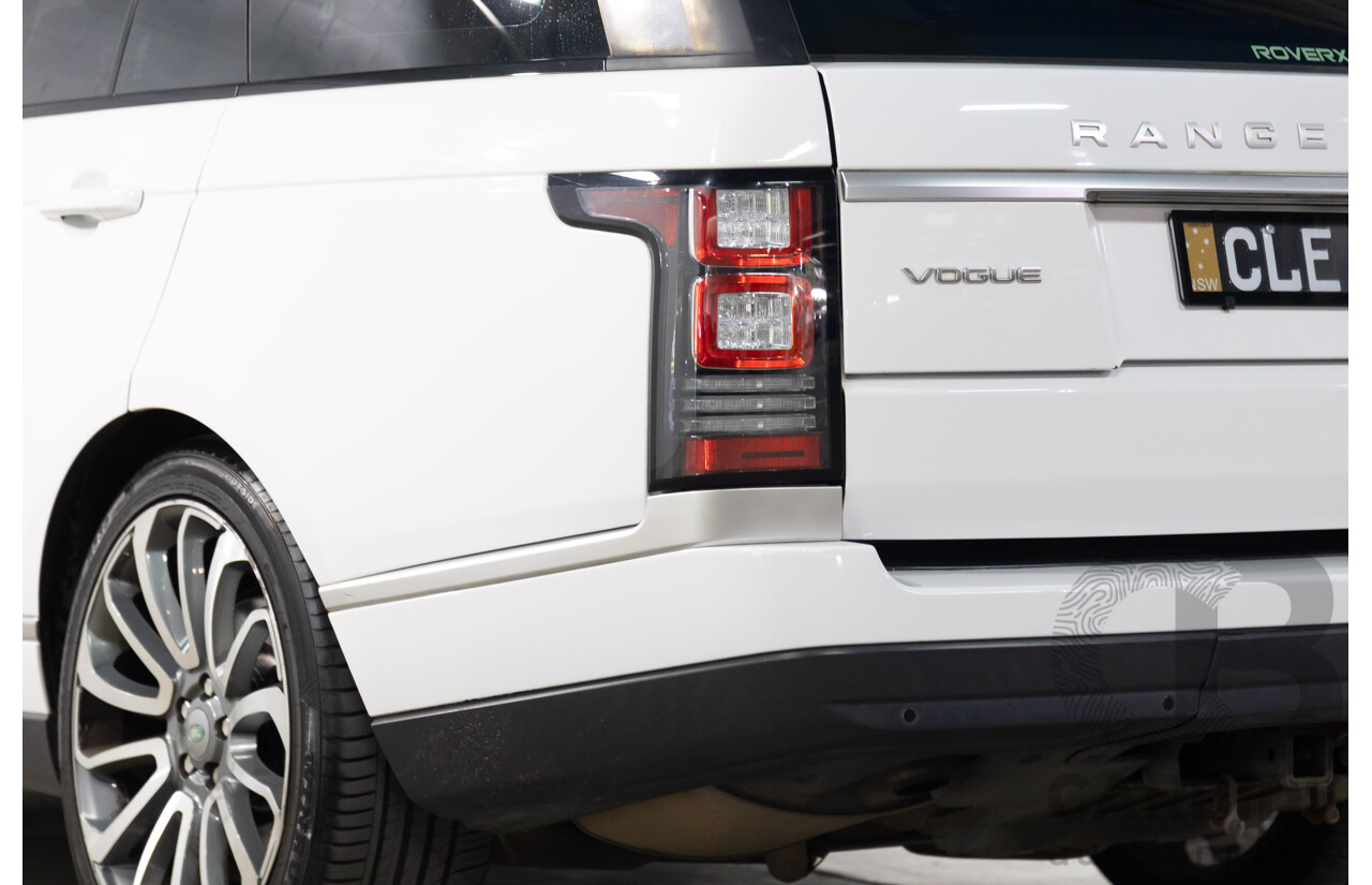 6/2014 Land Rover Range Rover Vogue TDV6 LG MY14.5 4d Wagon Fuji White Twin Turbo Diesel V6 3.0L