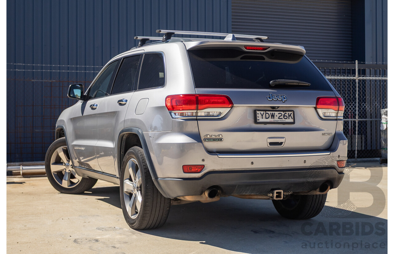 5/2015 Jeep Grand Cherokee Limited (4x4) WK MY15 4d Wagon Billet Silver Metallic Turbo Diesel V6 3.0L