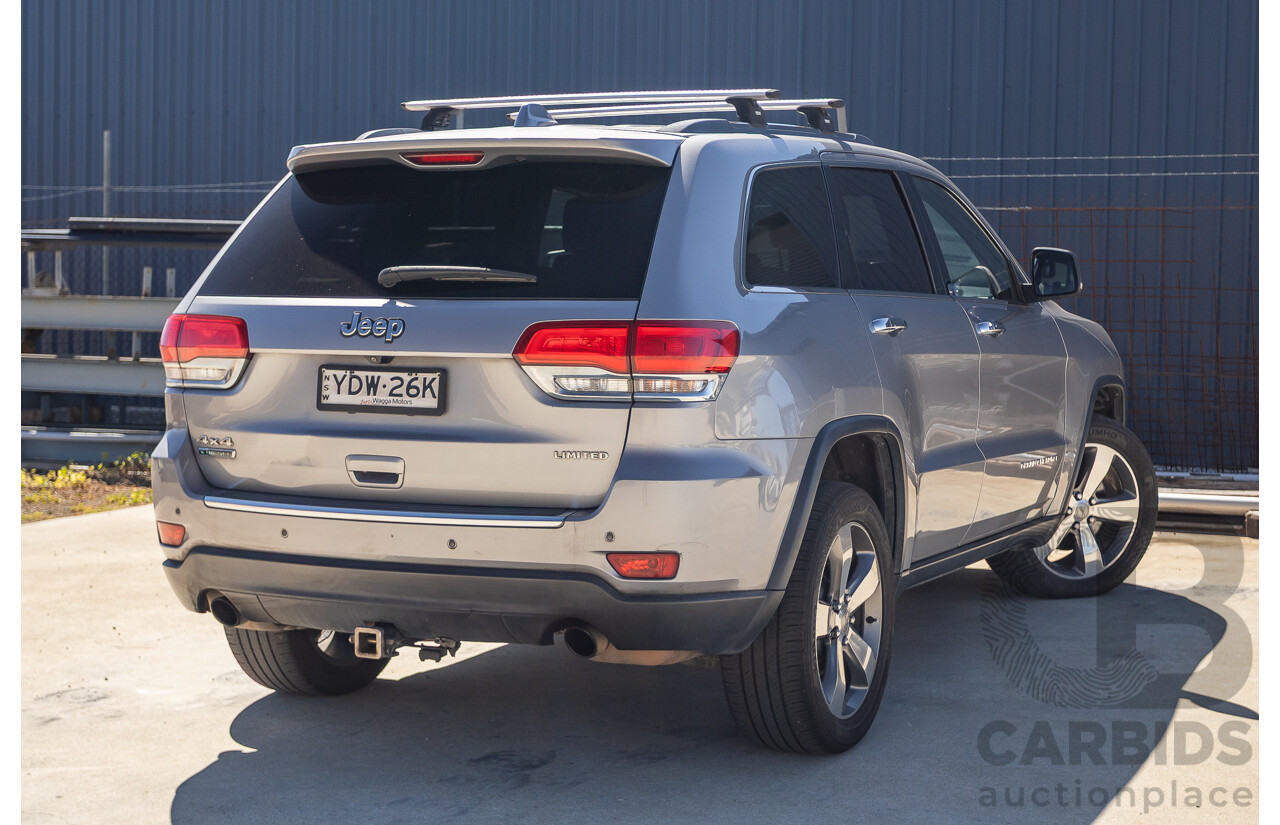 5/2015 Jeep Grand Cherokee Limited (4x4) WK MY15 4d Wagon Billet Silver Metallic Turbo Diesel V6 3.0L