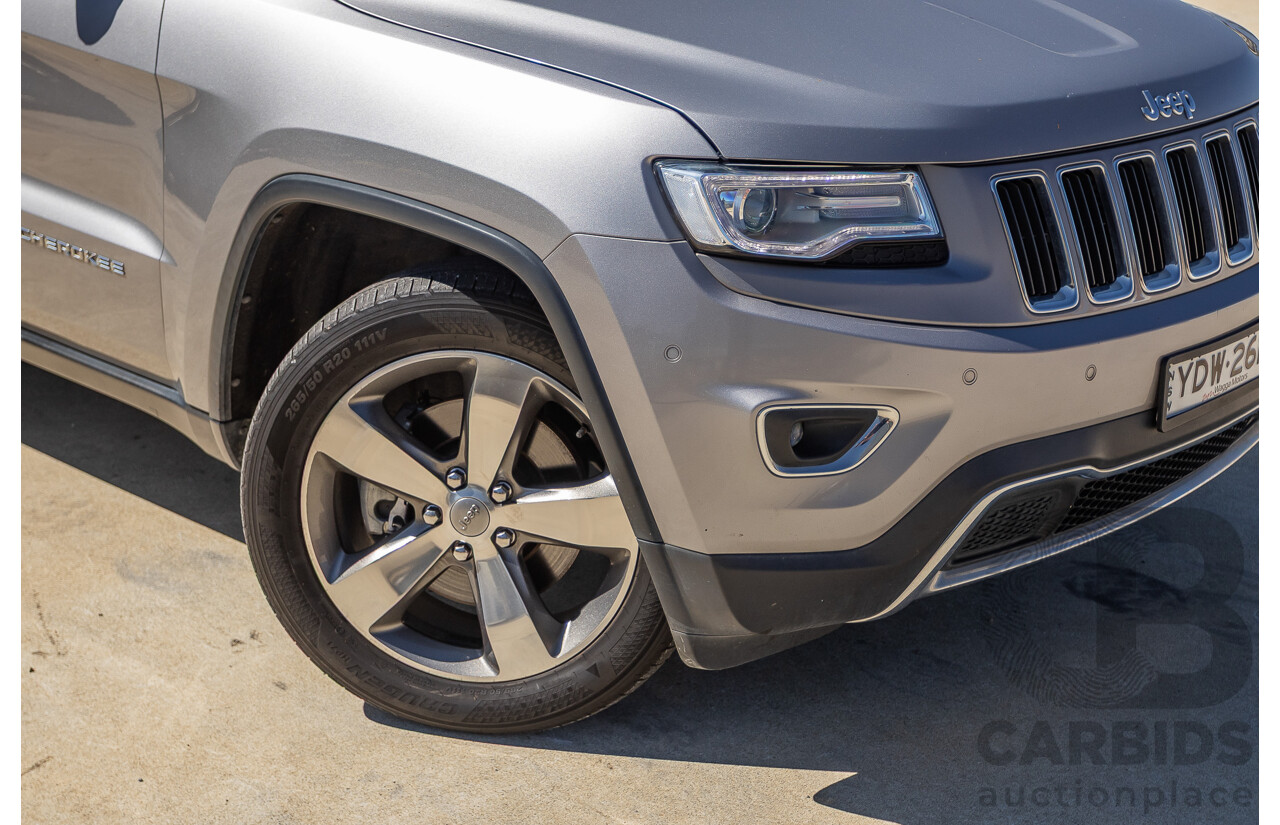 5/2015 Jeep Grand Cherokee Limited (4x4) WK MY15 4d Wagon Billet Silver Metallic Turbo Diesel V6 3.0L
