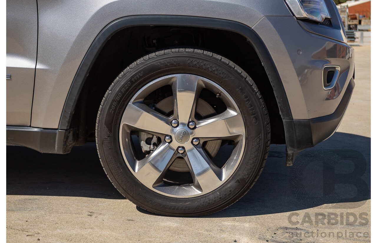 5/2015 Jeep Grand Cherokee Limited (4x4) WK MY15 4d Wagon Billet Silver Metallic Turbo Diesel V6 3.0L