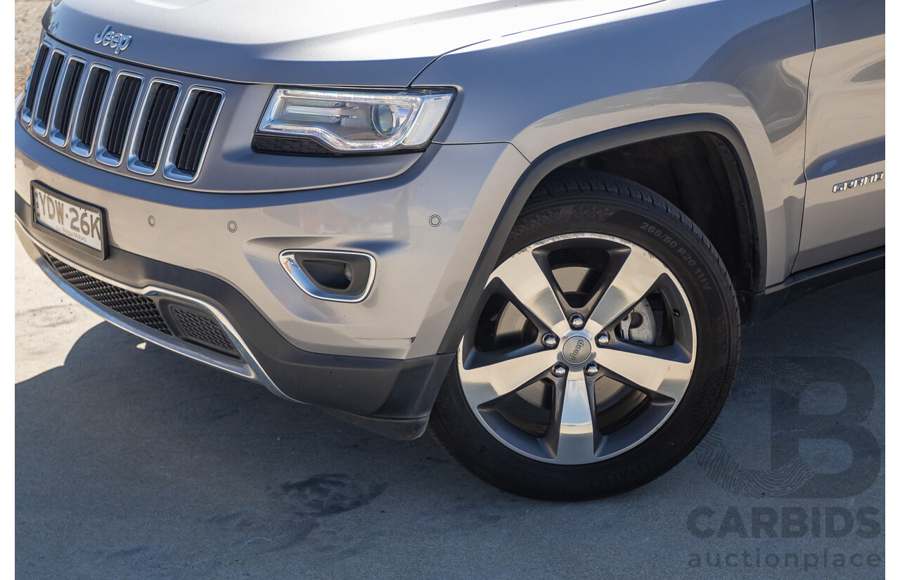 5/2015 Jeep Grand Cherokee Limited (4x4) WK MY15 4d Wagon Billet Silver Metallic Turbo Diesel V6 3.0L
