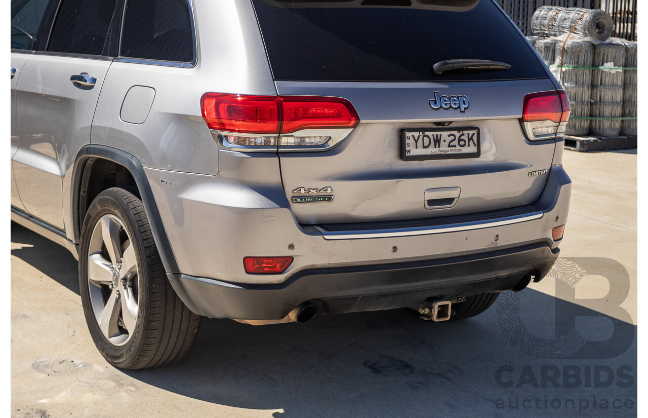 5/2015 Jeep Grand Cherokee Limited (4x4) WK MY15 4d Wagon Billet Silver Metallic Turbo Diesel V6 3.0L