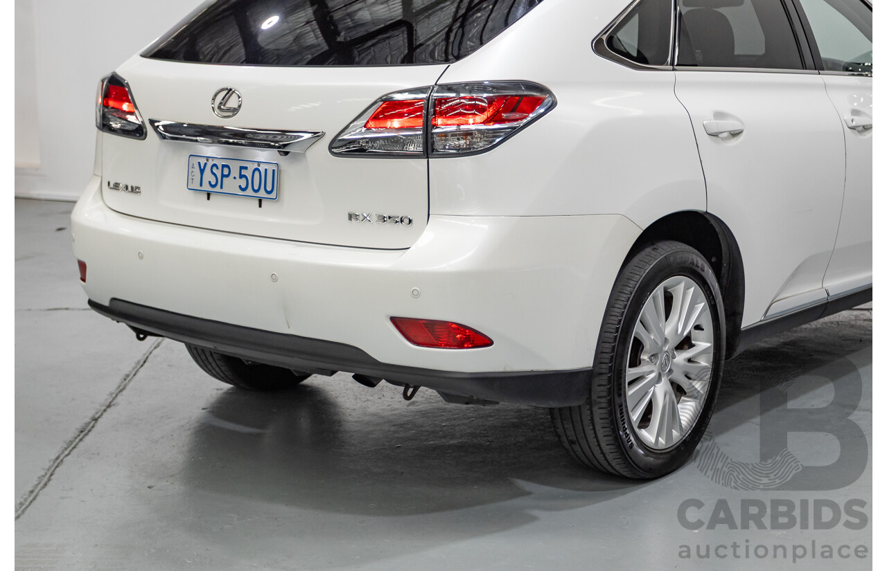 9/2013 Lexus RX350 Luxury GGL15R MY12 4d Wagon White Pearl V6 3.5L