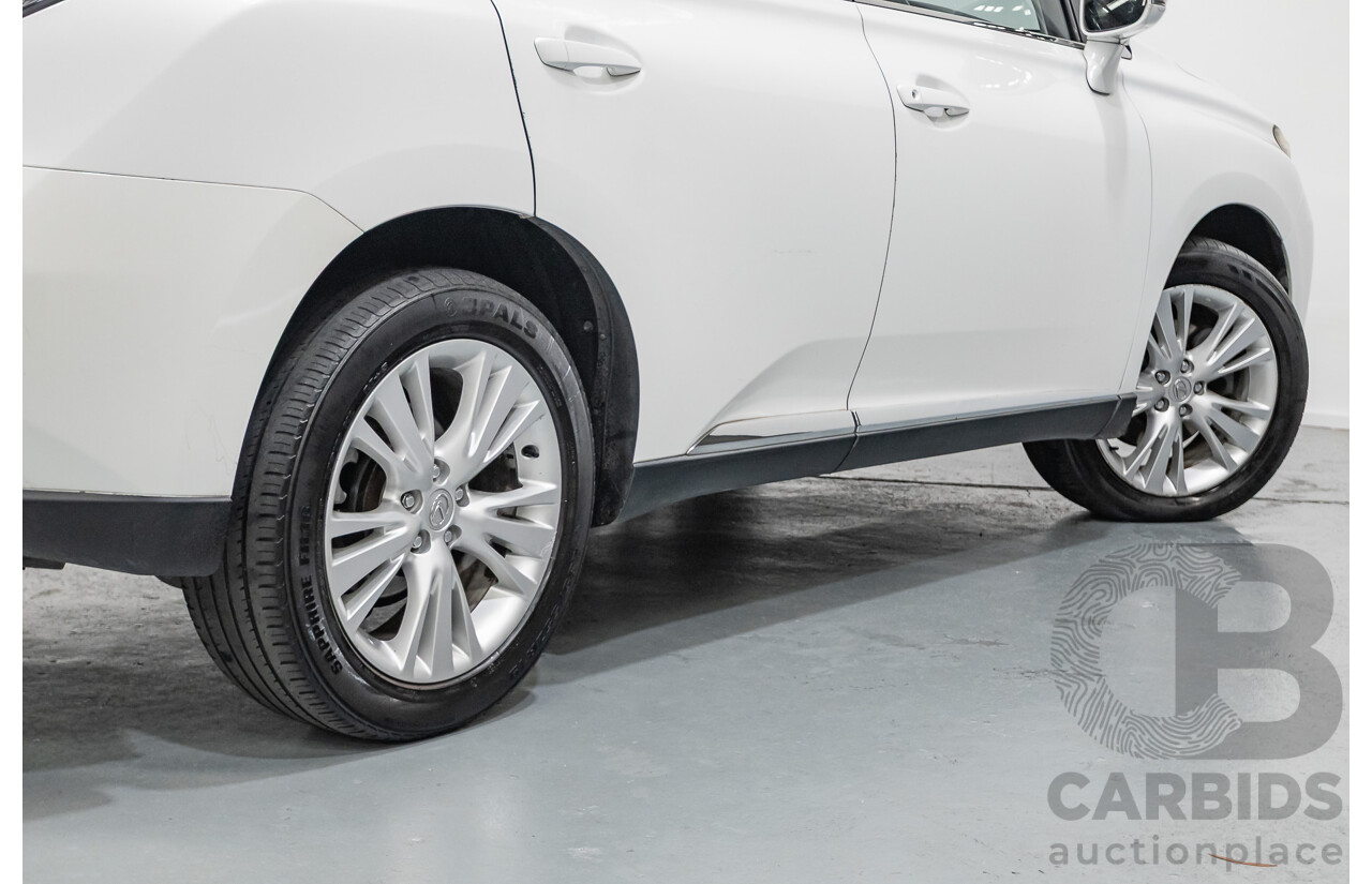 9/2013 Lexus RX350 Luxury GGL15R MY12 4d Wagon White Pearl V6 3.5L