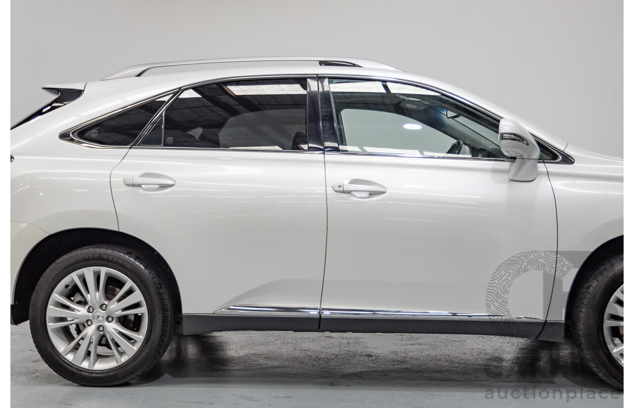 9/2013 Lexus RX350 Luxury GGL15R MY12 4d Wagon White Pearl V6 3.5L