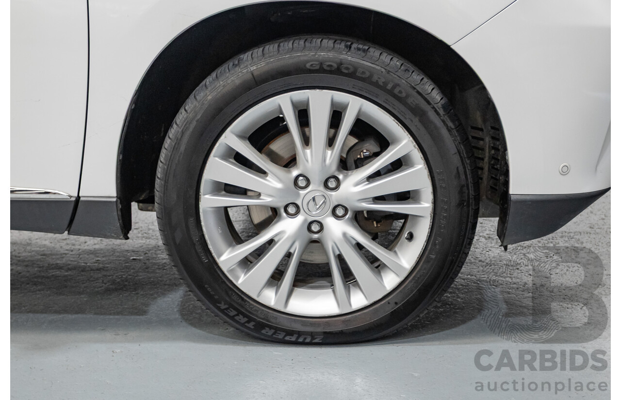 9/2013 Lexus RX350 Luxury GGL15R MY12 4d Wagon White Pearl V6 3.5L