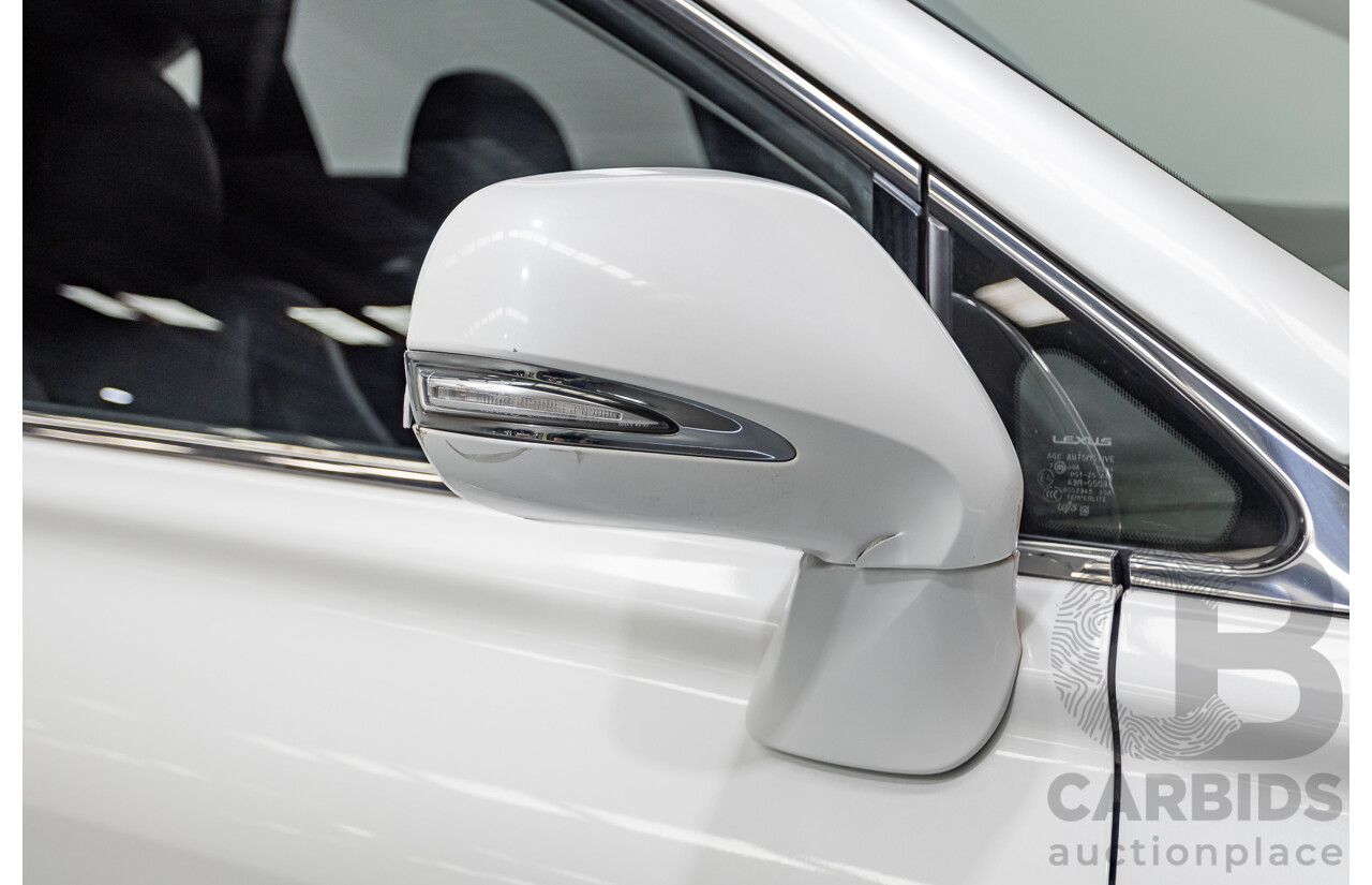 9/2013 Lexus RX350 Luxury GGL15R MY12 4d Wagon White Pearl V6 3.5L