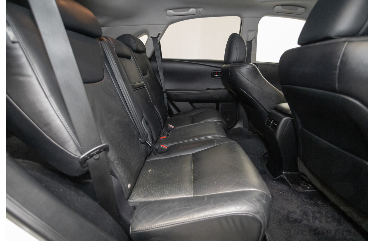 9/2013 Lexus RX350 Luxury GGL15R MY12 4d Wagon White Pearl V6 3.5L