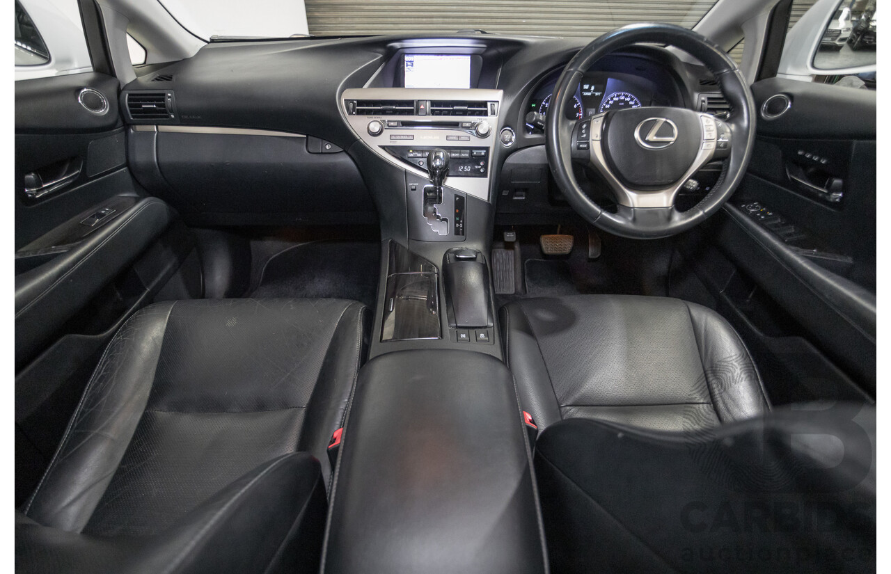 9/2013 Lexus RX350 Luxury GGL15R MY12 4d Wagon White Pearl V6 3.5L