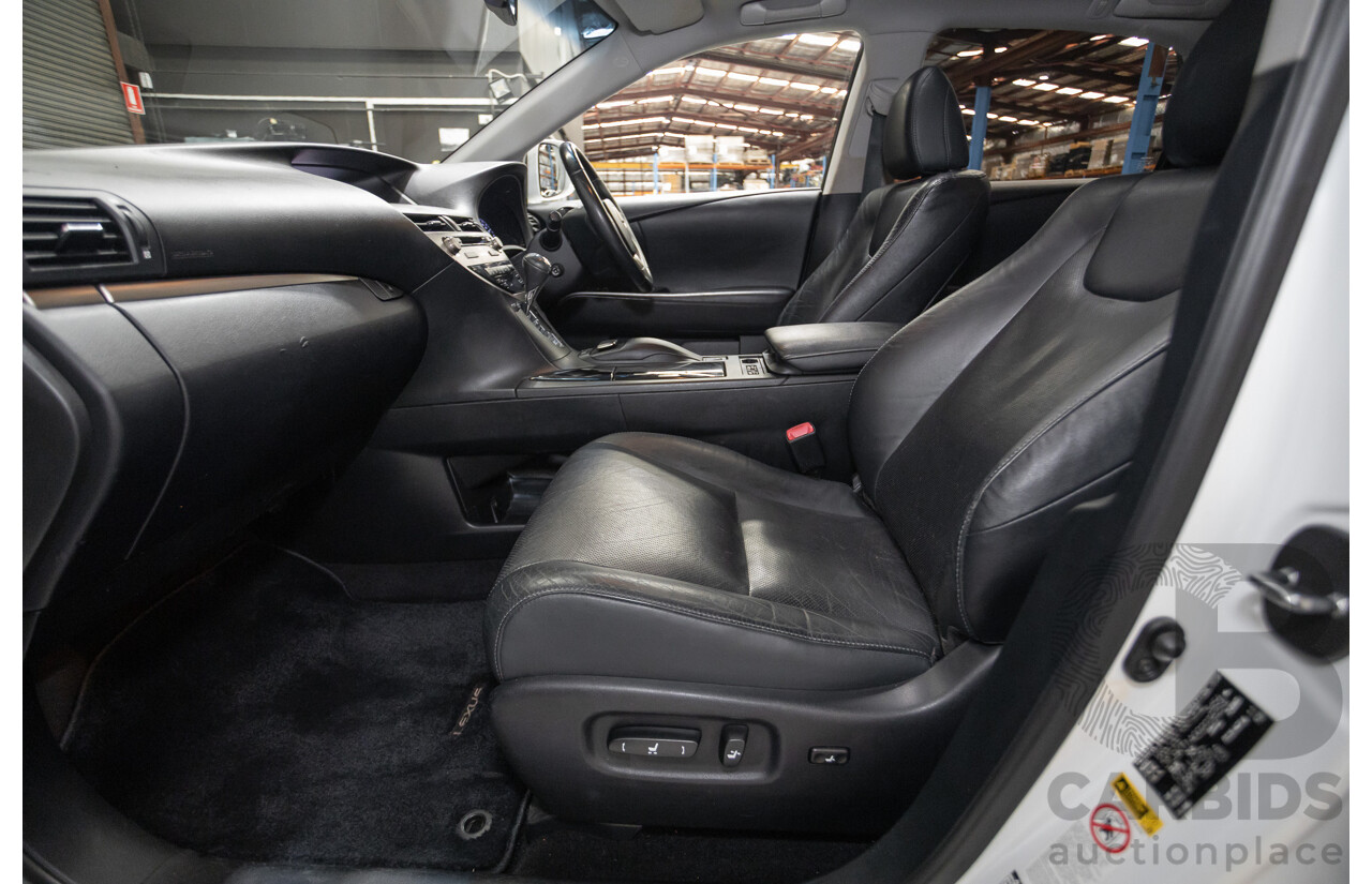 9/2013 Lexus RX350 Luxury GGL15R MY12 4d Wagon White Pearl V6 3.5L