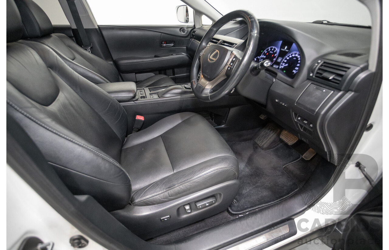 9/2013 Lexus RX350 Luxury GGL15R MY12 4d Wagon White Pearl V6 3.5L