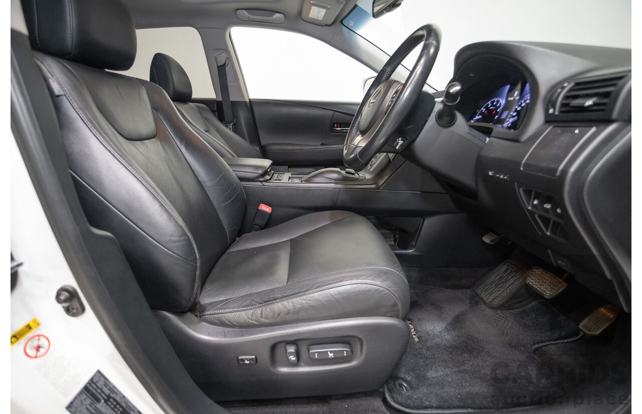 9/2013 Lexus RX350 Luxury GGL15R MY12 4d Wagon White Pearl V6 3.5L