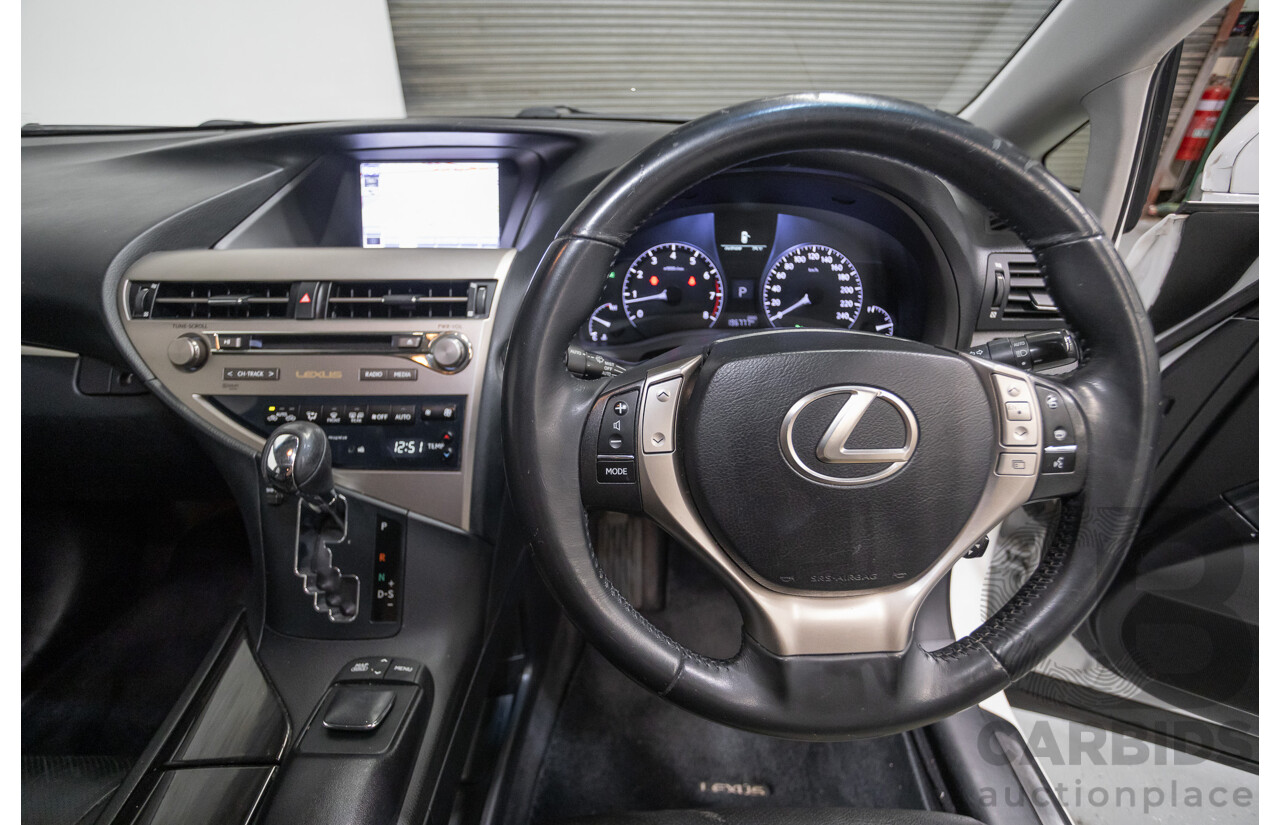 9/2013 Lexus RX350 Luxury GGL15R MY12 4d Wagon White Pearl V6 3.5L