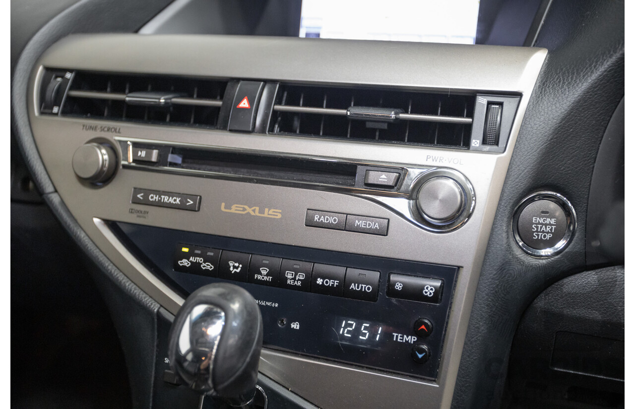 9/2013 Lexus RX350 Luxury GGL15R MY12 4d Wagon White Pearl V6 3.5L