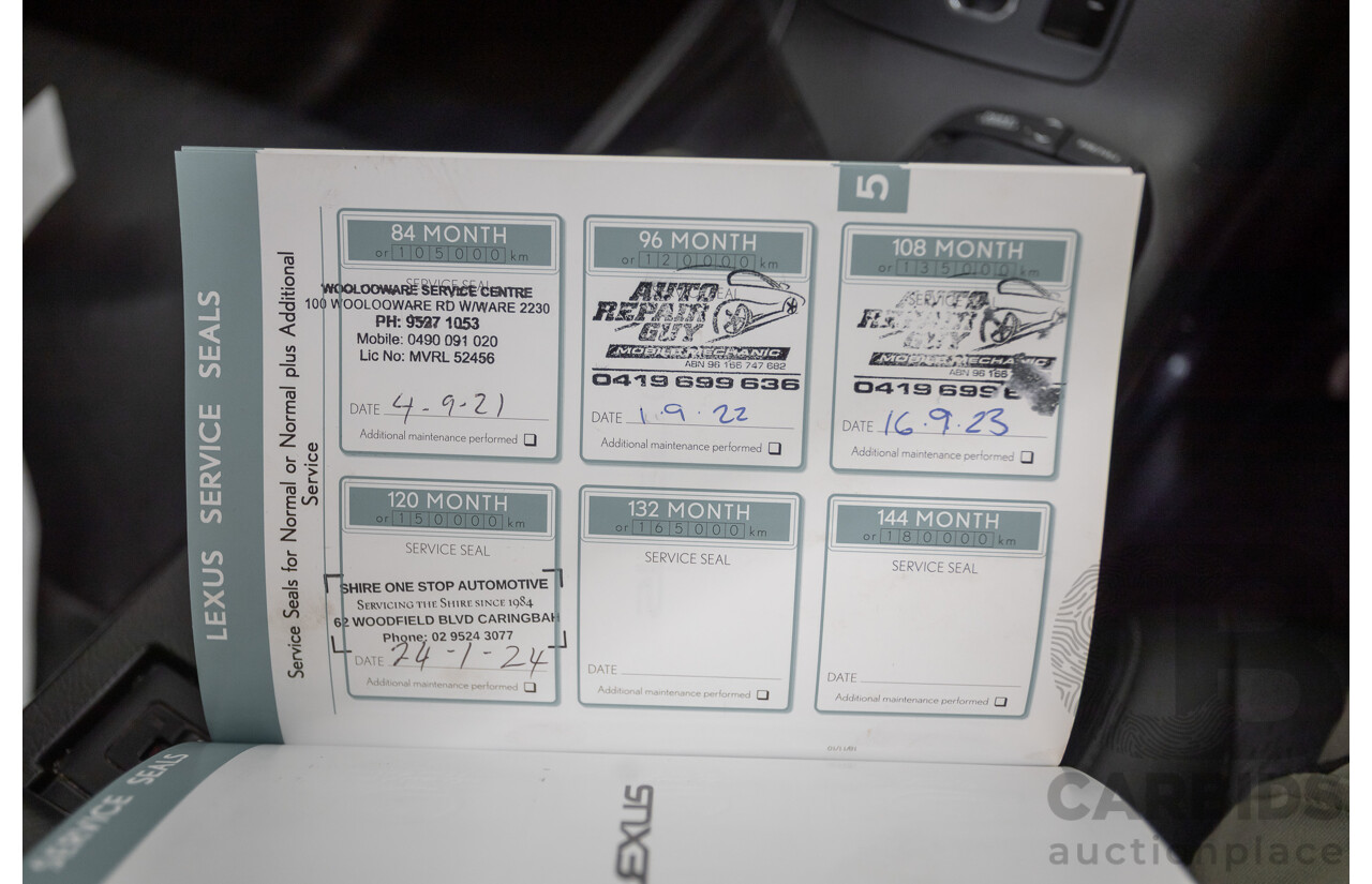 9/2013 Lexus RX350 Luxury GGL15R MY12 4d Wagon White Pearl V6 3.5L