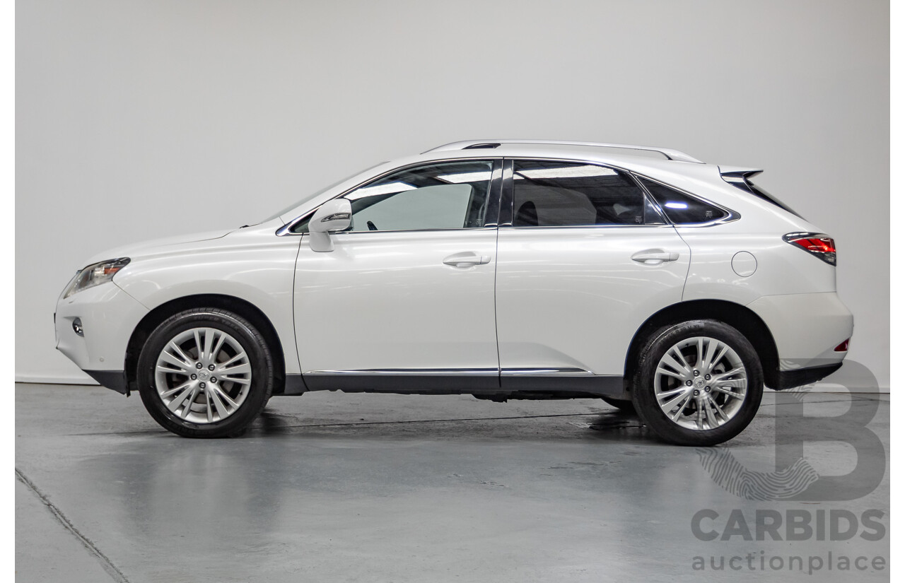 9/2013 Lexus RX350 Luxury GGL15R MY12 4d Wagon White Pearl V6 3.5L