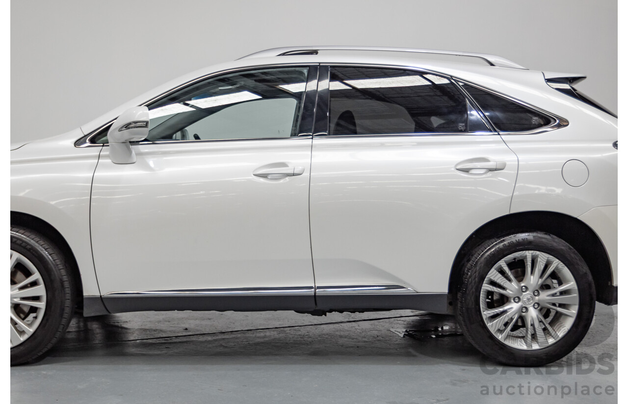 9/2013 Lexus RX350 Luxury GGL15R MY12 4d Wagon White Pearl V6 3.5L