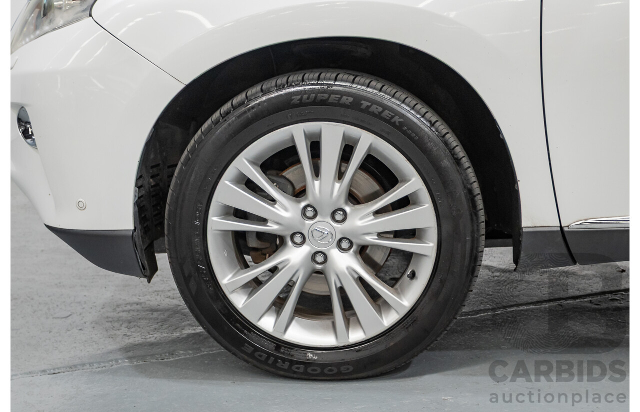 9/2013 Lexus RX350 Luxury GGL15R MY12 4d Wagon White Pearl V6 3.5L