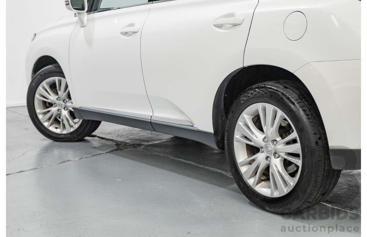 9/2013 Lexus RX350 Luxury GGL15R MY12 4d Wagon White Pearl V6 3.5L