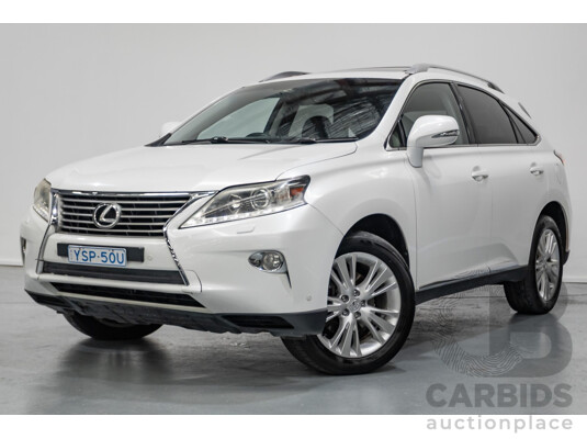 9/2013 Lexus RX350 Luxury GGL15R MY12 4d Wagon White Pearl V6 3.5L
