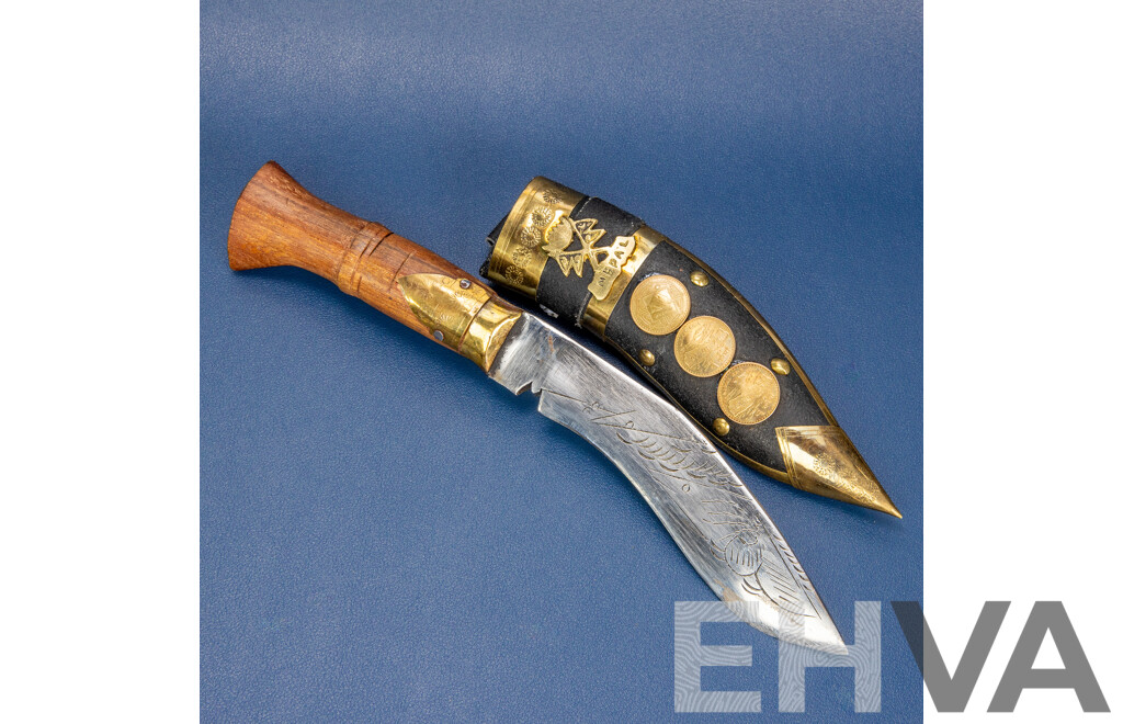 Decorative Nepalese Kukri in Sheath