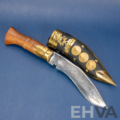 Decorative Nepalese Kukri in Sheath
