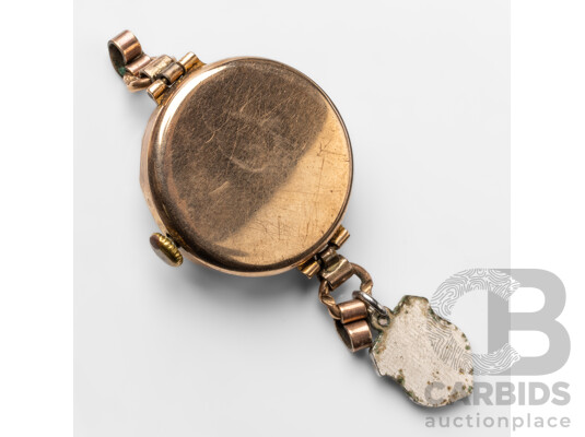 Vintage 9ct Rose Gold Hantily Watch - 558640