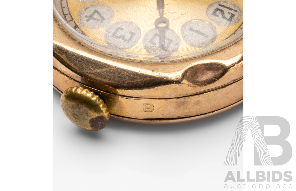 Vintage 9ct Rose Gold Hantily Watch - 558640