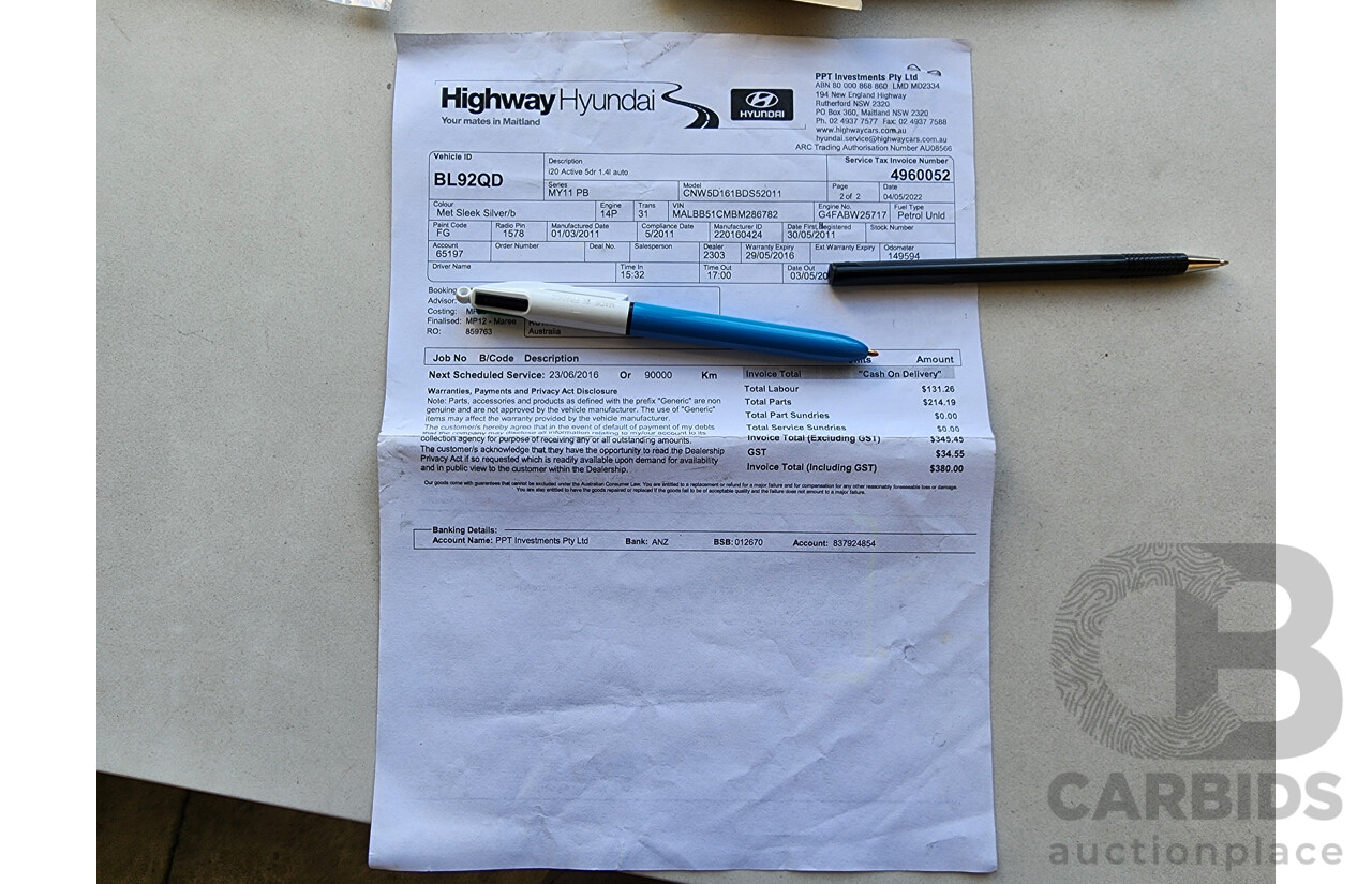 5/2011 Hyundai i20 Active PB MY11 5d Hatchback Silver 1.4L