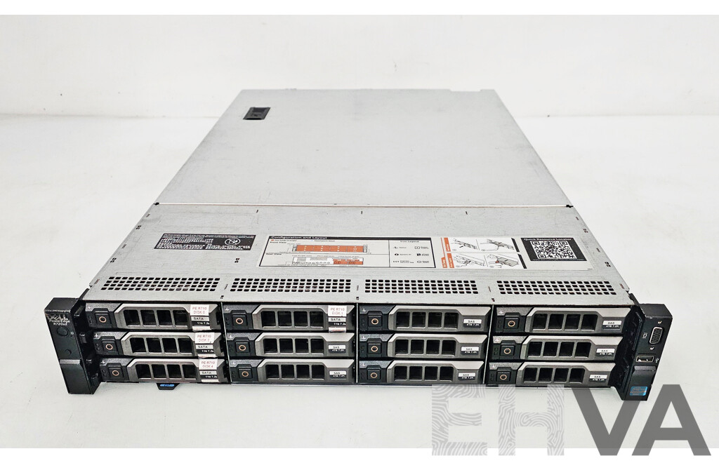 Dell PowerEdge R720xd Dual Intel Xeon (E5-2690 V2) 3.00GHz-3.60GHz 10-Core CPU 2RU Server W/ 34TB Storage & 96GB DDR3
