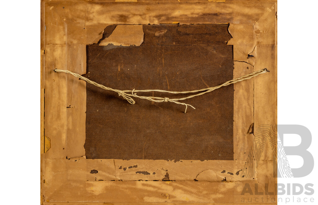 Kay Jenkin (20th Century, Active C.1960-1970s), Untitled (Suburban Street Scene), Original Vintage Oil on Masonite, 51 X 58 Cm (Frame)