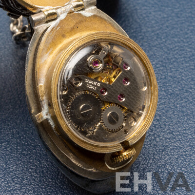 Limited Edition Sterling Silver Gilt Form Pendant Watch - 66.15gms