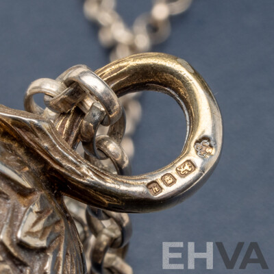 Limited Edition Sterling Silver Gilt Form Pendant Watch - 66.15gms