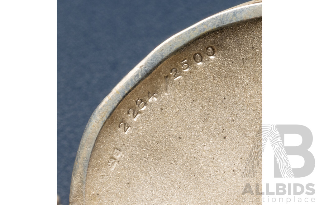 Limited Edition Sterling Silver Gilt Form Pendant Watch - 66.15gms