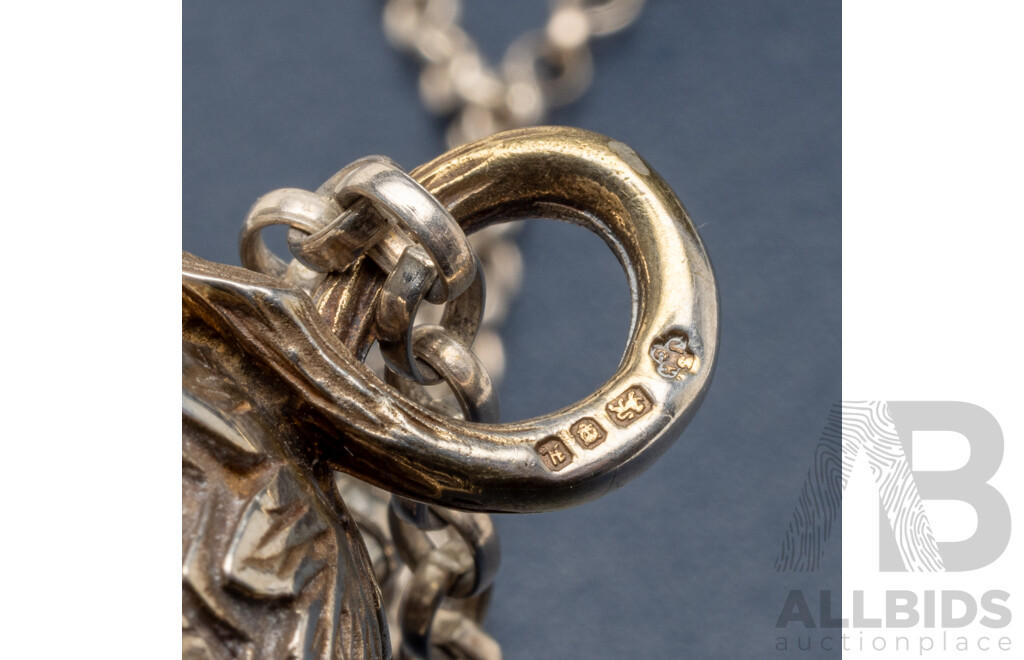 Limited Edition Sterling Silver Gilt Form Pendant Watch - 66.15gms