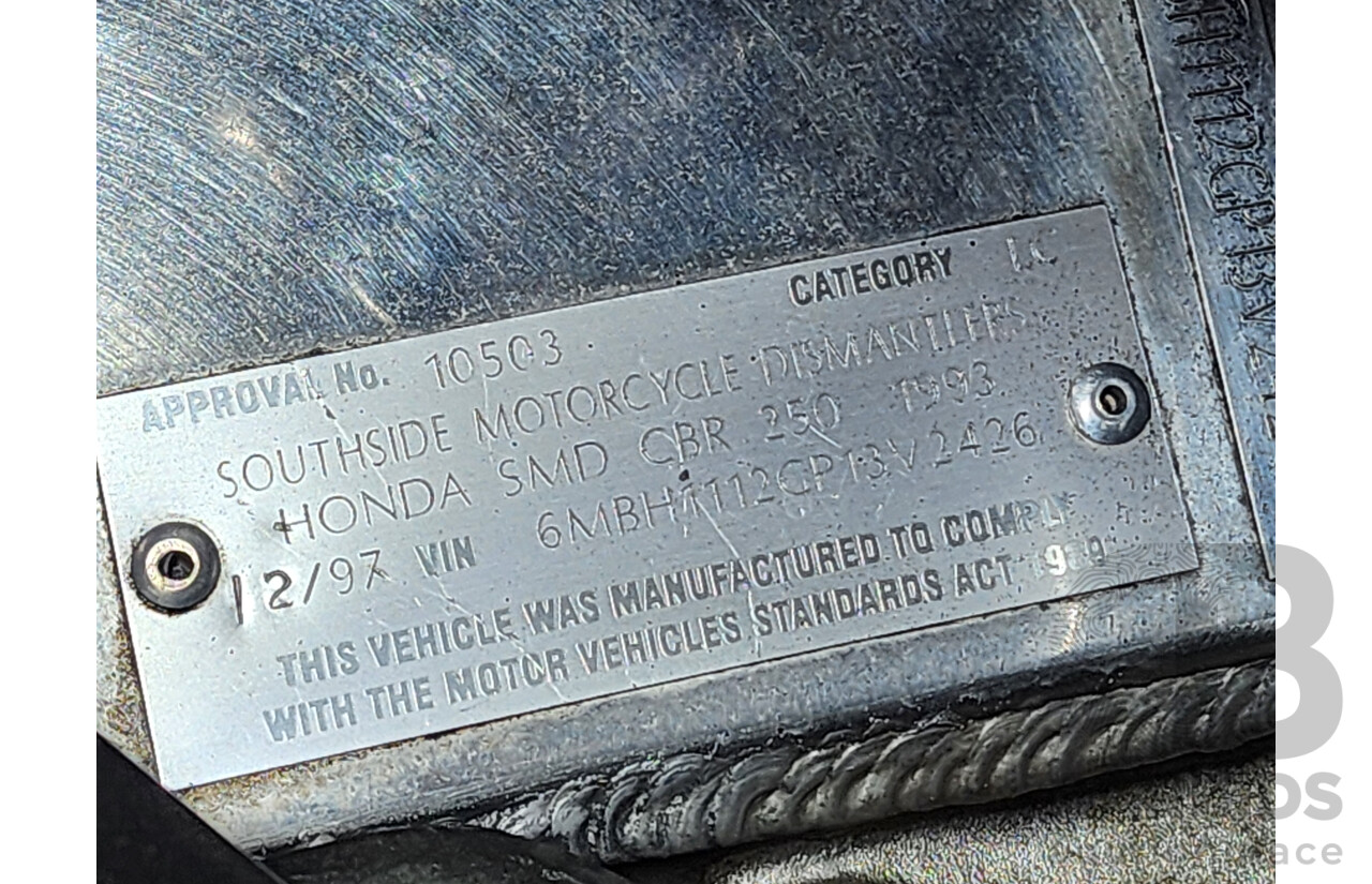 12/1997 Honda CBR 250RR Sport bike 250cc Yellow