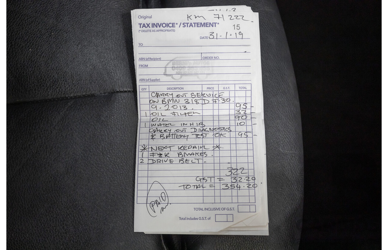 9/2013 BMW 318d M Sport Package F31 4D Wagon Alpin White Turbo Diesel 2.0L