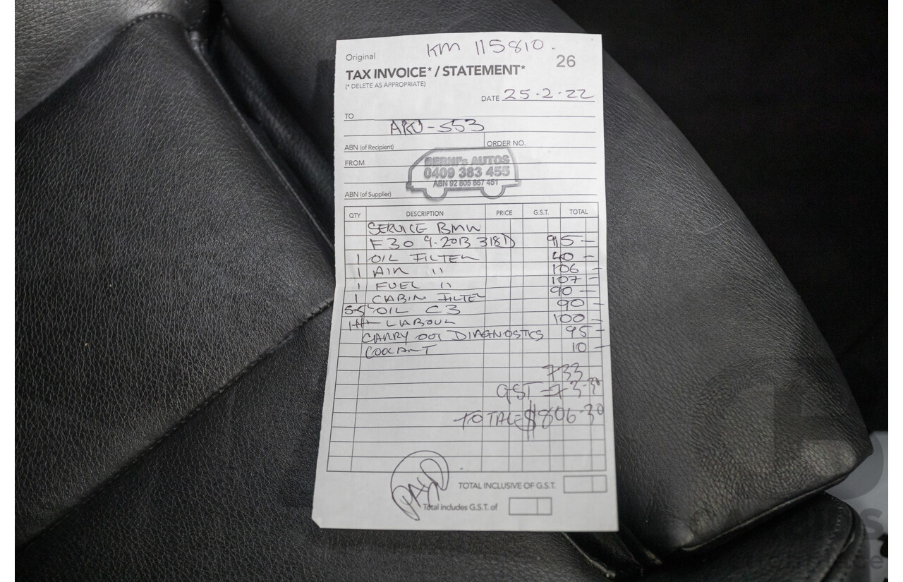 9/2013 BMW 318d M Sport Package F31 4D Wagon Alpin White Turbo Diesel 2.0L