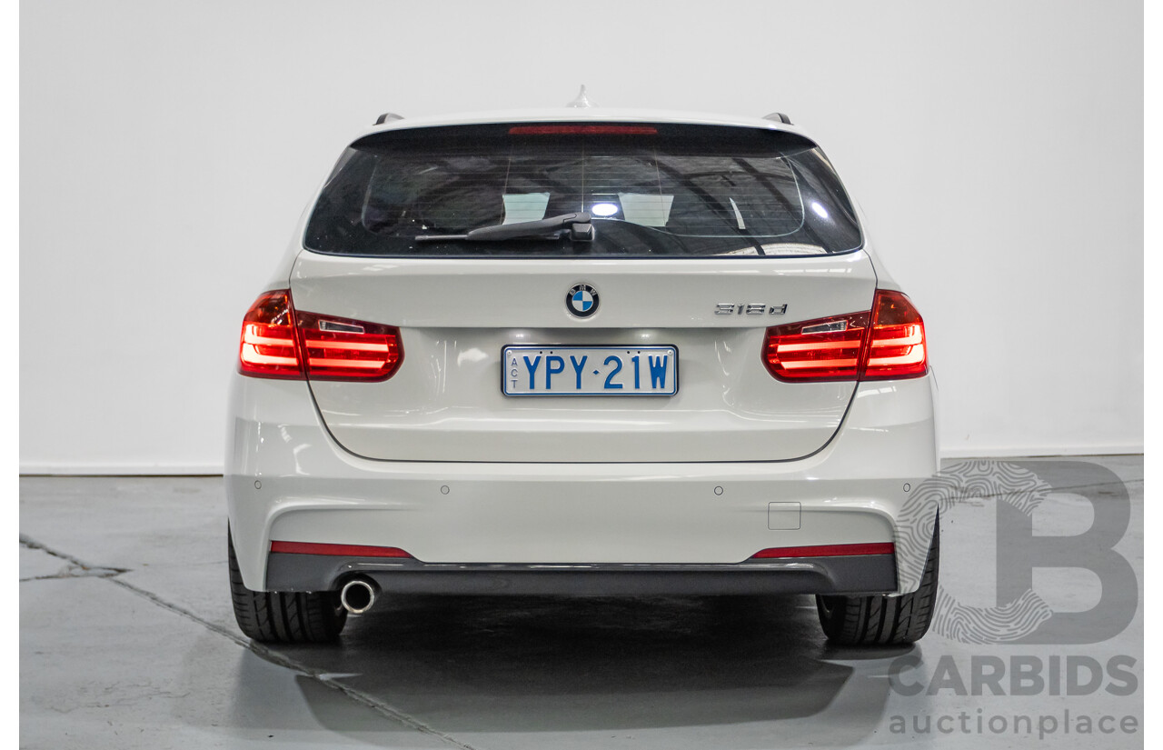 9/2013 BMW 318d M Sport Package F31 4D Wagon Alpin White Turbo Diesel 2.0L