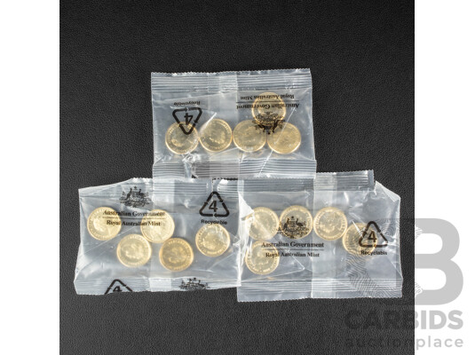 Fifteen Australian RAM UNC Commemorative Two Dollar Coins Including 2021 Indigenous Military Service, 2020 Firefighters, 2022 Frontline Workers